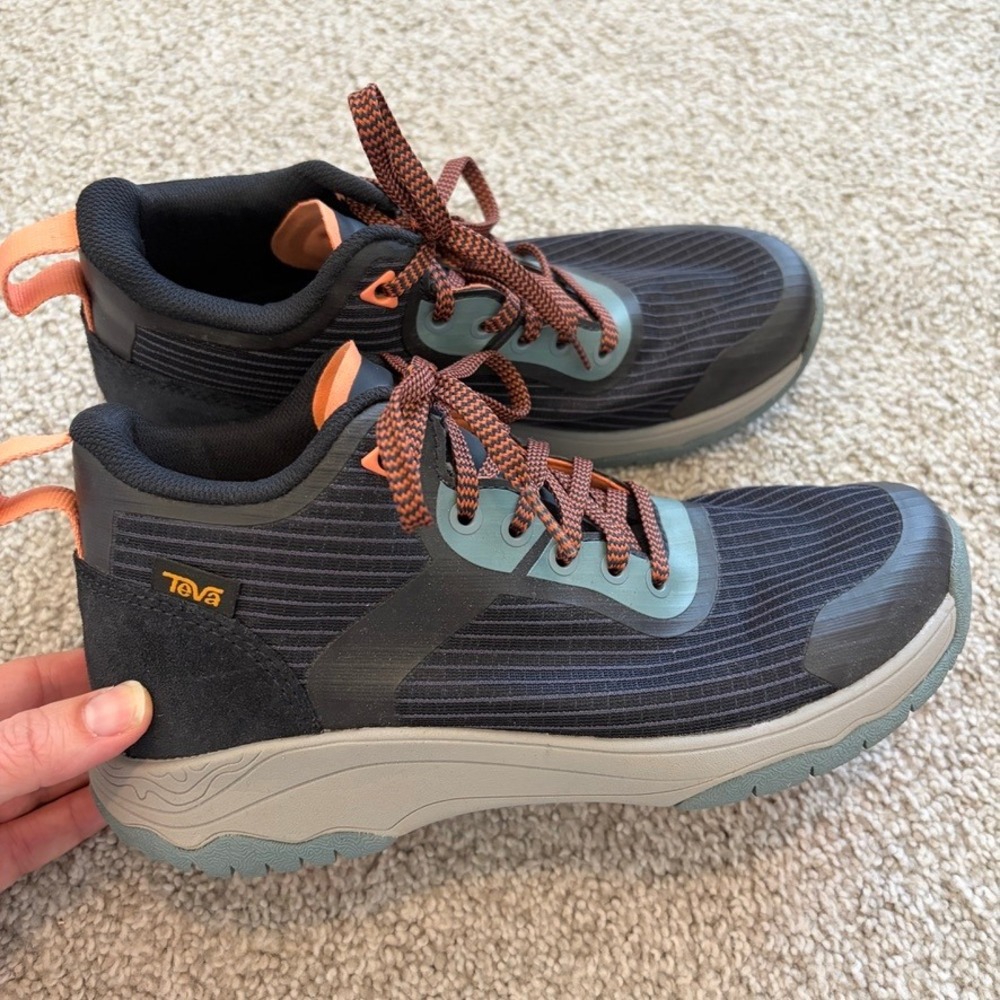 Teva Gateway Grid Hiking Boots Womens 6 Navy Blue Lace Up Lightweight Outdoor
